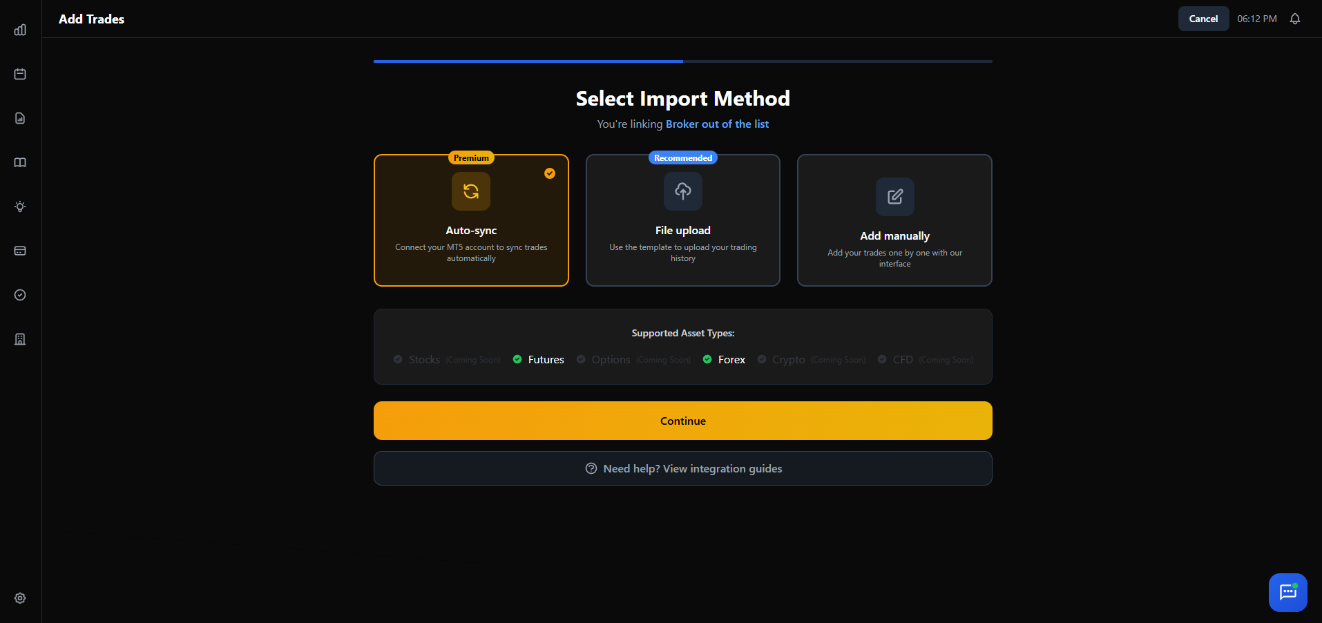 Broker Sync Navigation